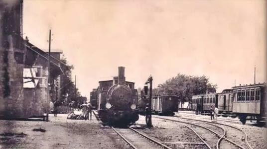 محطة قطار رياق سنة 1900 